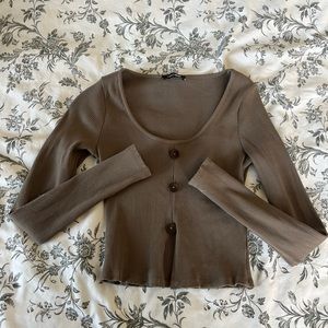 Fashion Nova Long Sleeve Crop Top